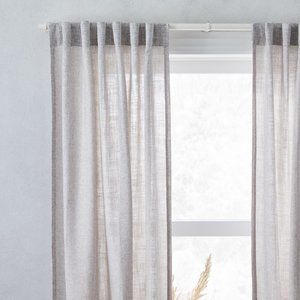 BRAND NEW never used WEST ELM Crossweave Linen Curtain 48"x 108"